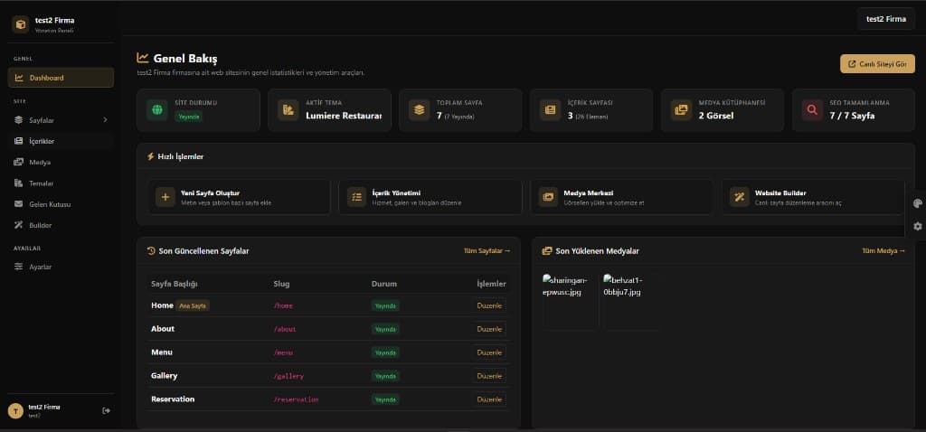 Multi-Tenant Website Builder
